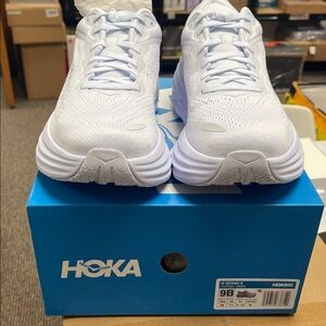 Hoka All-White Athletic Sneakers